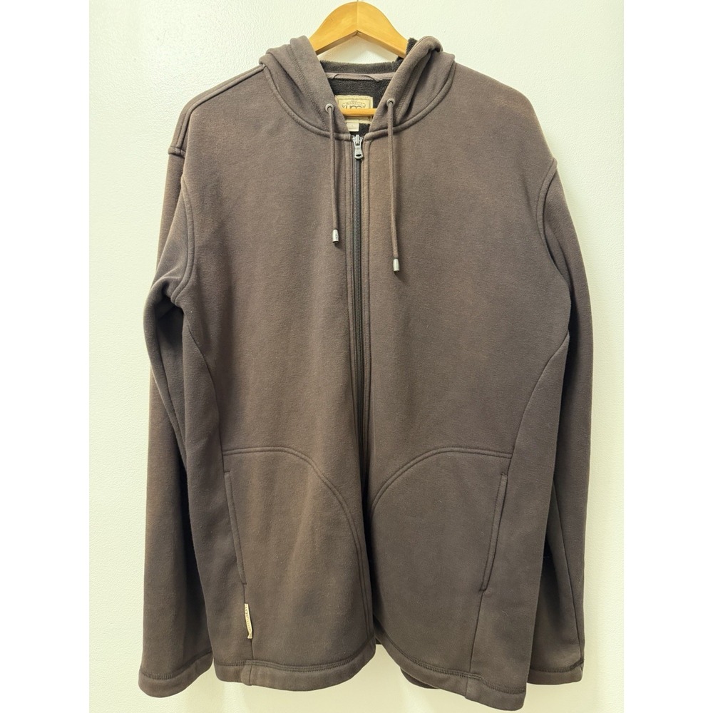 UGG Dark Brown Zipped Hoodie Women's Size Large Sherpa Lined Oversized Y2K